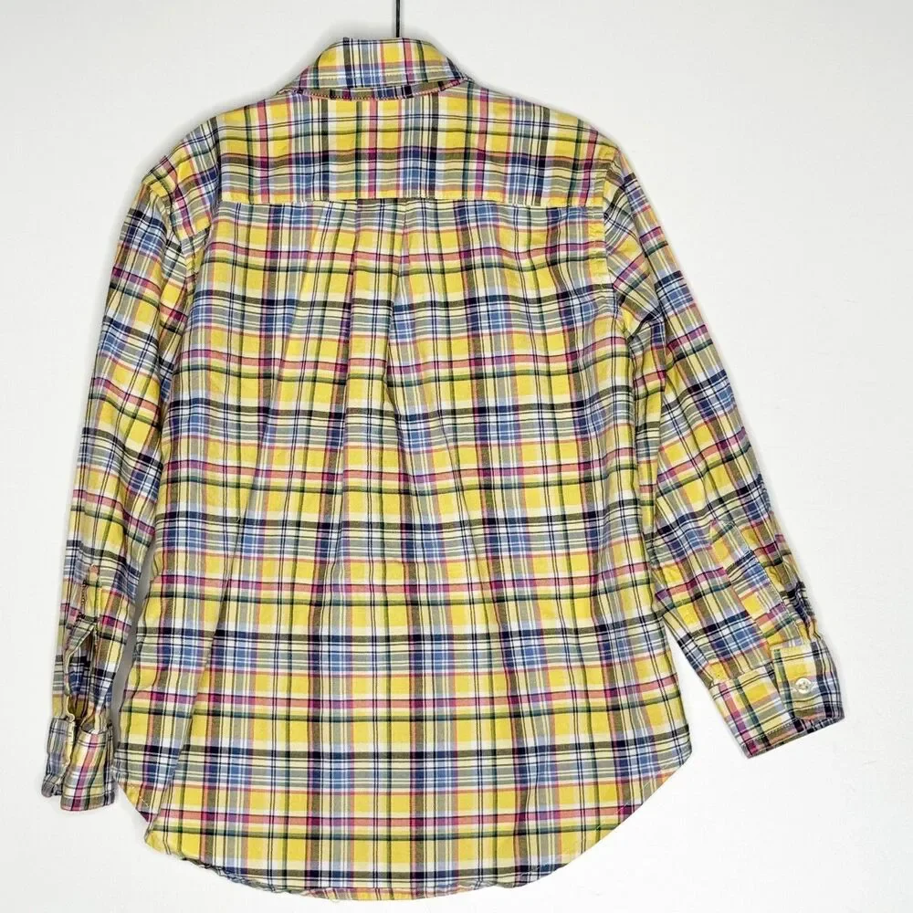 Ralph Lauren Plaid Oxford Button Down Long Sleeve Shirt Boys Size 5